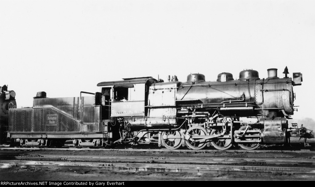 CBQ 0-8-0 #551 - Chicago, Burlington & Quincy